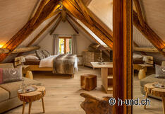 Chesa Staila, direkt an der Hundeloipe.