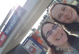 Babs und Manuela am Ziel angekommen