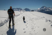 White Mile - snowshoe hike on the Belalp.